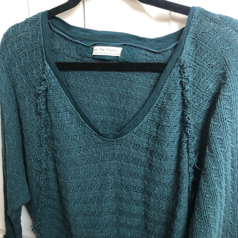 We the Free Distressed V Neck sweater